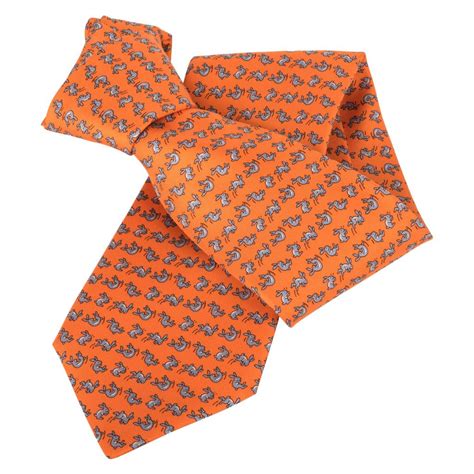 hermes orange tie price|orange hermes ties for men.